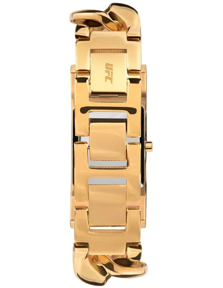 Timex UFC Stainless Gold Steel Bracelet Rectangle Dial Analogue Watch TW2V55500