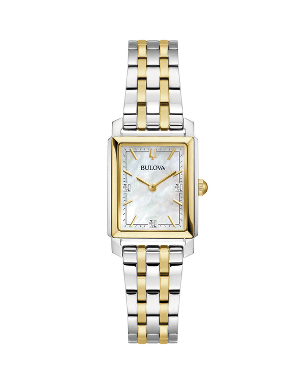 Bulova Classic Stainless Steel White Dial Watch 98P220