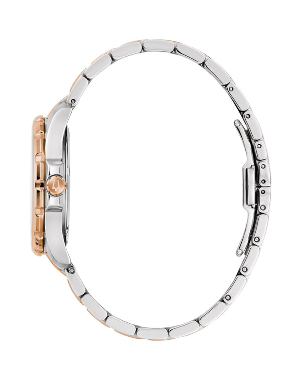 Bulova Marine Star Ladies Diamond Accented with Mother of Pearl Dial Watch 98P228