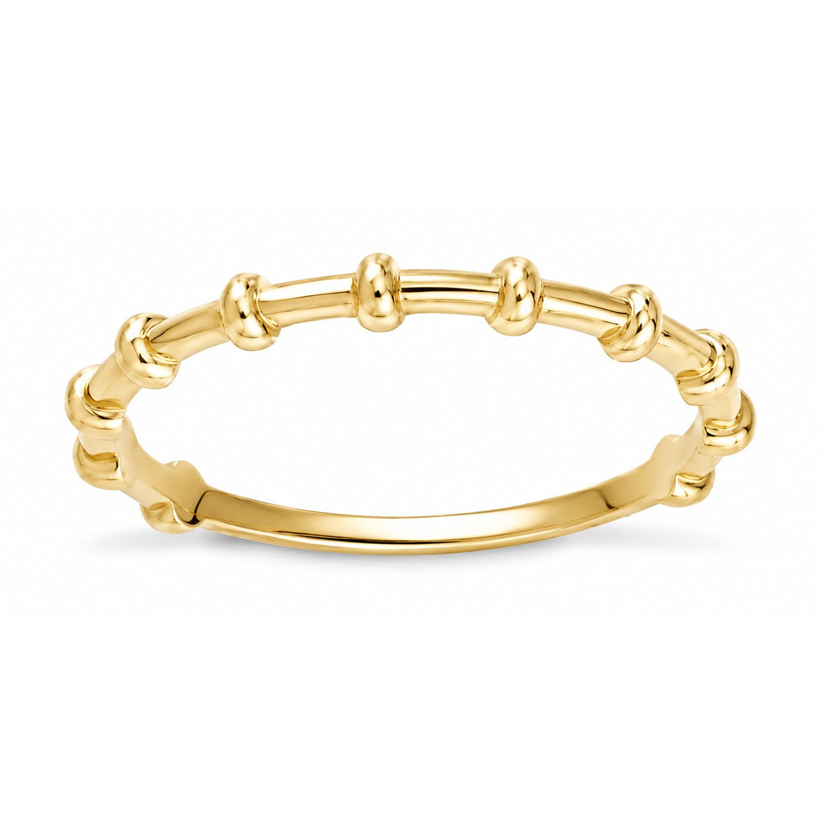 Fine Gold 9K Yellow Gold Dots & Dashes Ring 9YR7836-L front packshot