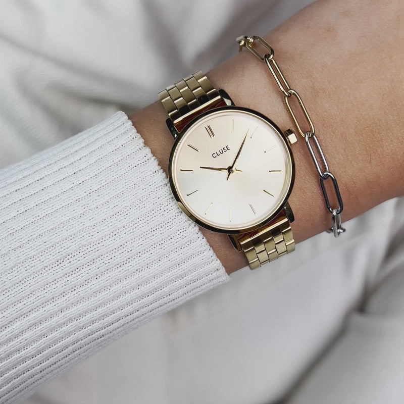 CLUSE Boho Chic Petite Full Gold Link Watch CW10506