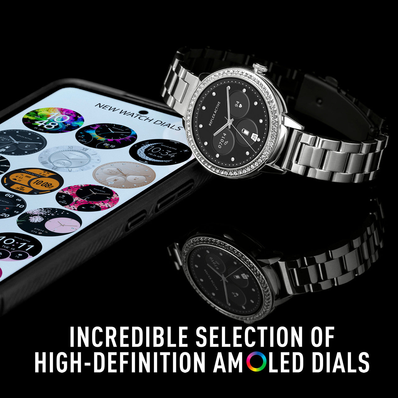 Reflex Active SERIES 41 AMOLED Silver Bracelet Smart Watch RA41-4097