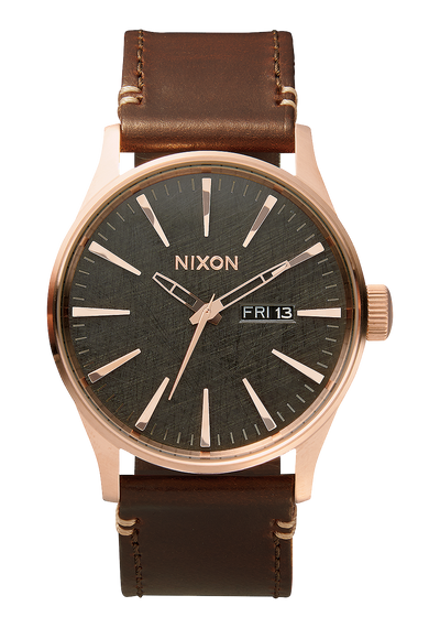 Nixon Sentry Leather Brown Dial Mens Watch A105-2001-00