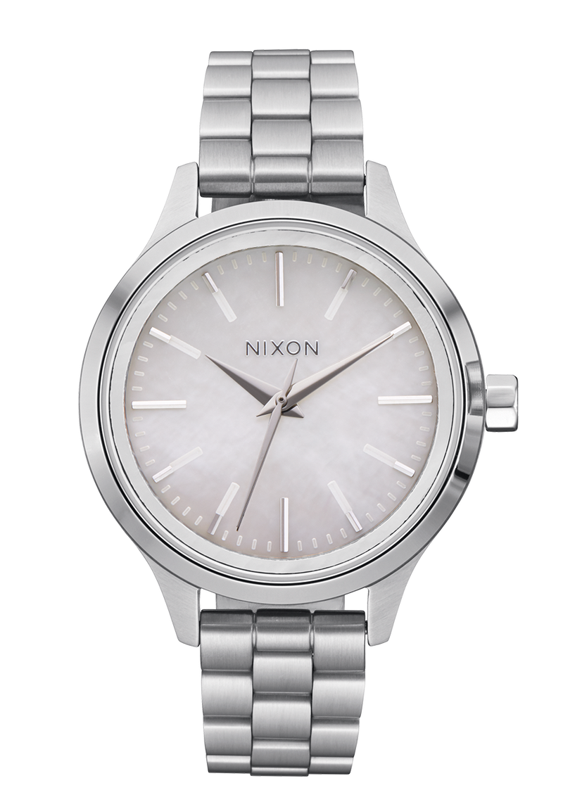 Nixon Optimist Stainless Steel Silver Dial Womens Watch A1342 5088 00 Watch Direct