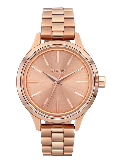 Nixon Optimist Stainless Steel Rose Gold Dial Womens Watch A1342-897-00