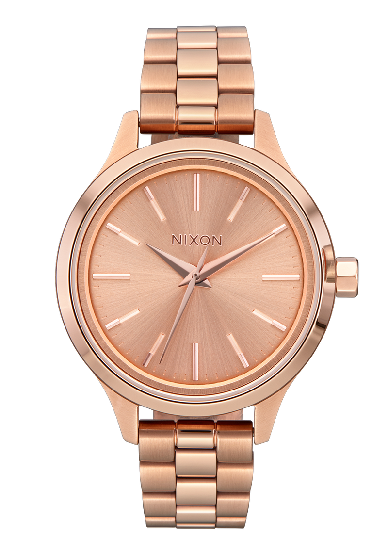 Nixon Optimist Stainless Steel Rose Gold Dial Womens Watch A1342
