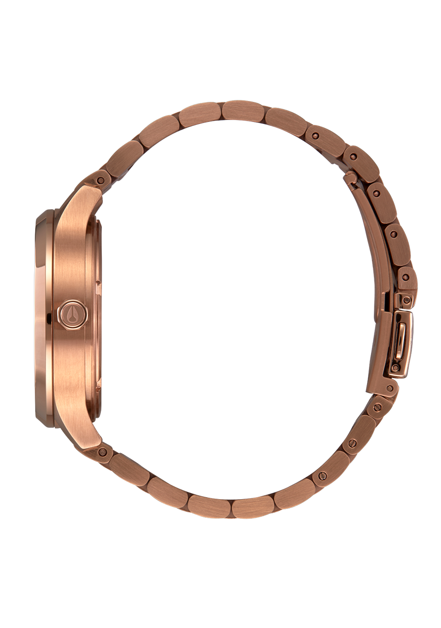 Nixon Optimist Stainless Steel Rose Gold Dial Womens Watch A1342-897-00