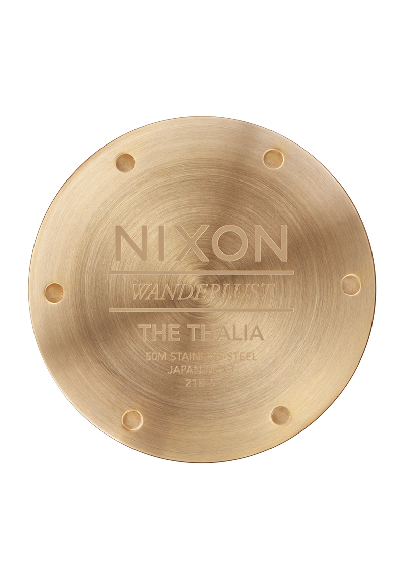 Nixon Thalia Leather Gold Dial Womens Watch A1343-2498-00