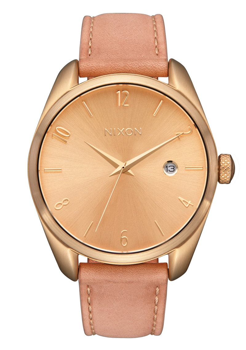 Nixon Thalia Leather Gold Dial Womens Watch A1343 5085 00 Watch