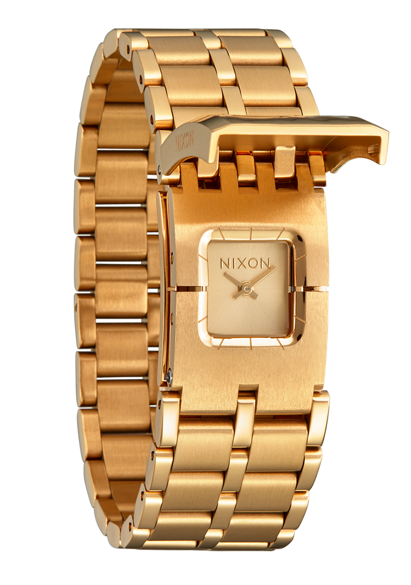 Nixon Confidante Stainless Steel Gold Dial Womens Watch A1362-502-00