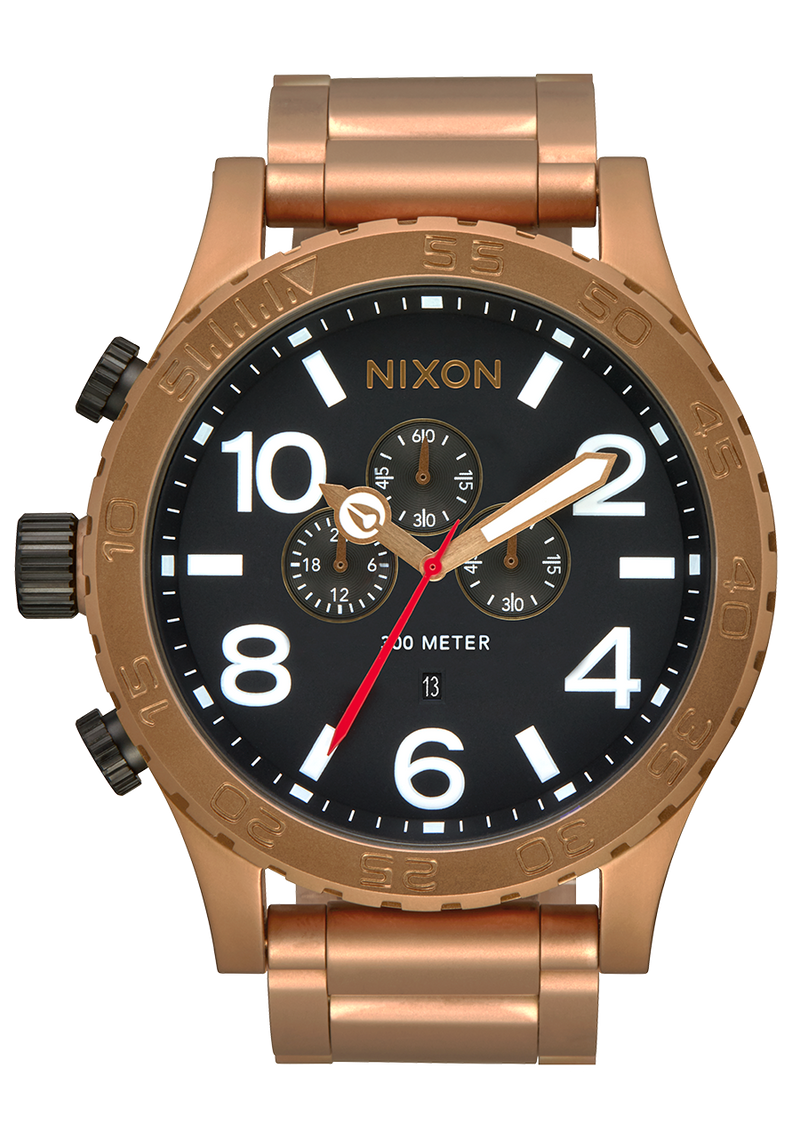 Nixon 51-30 Chrono Stainless Steel Black Dial Mens Watch A083-5145-00