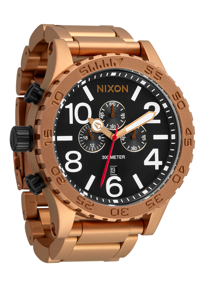 Nixon 51-30 Chrono Stainless Steel Black Dial Mens Watch A083-5145-00