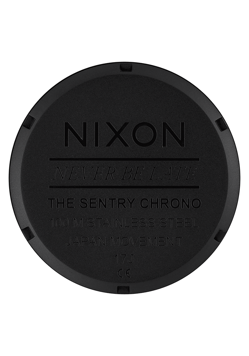 Nixon Sentry Chrono Leather Black Dial Mens Watch A405-3088-00