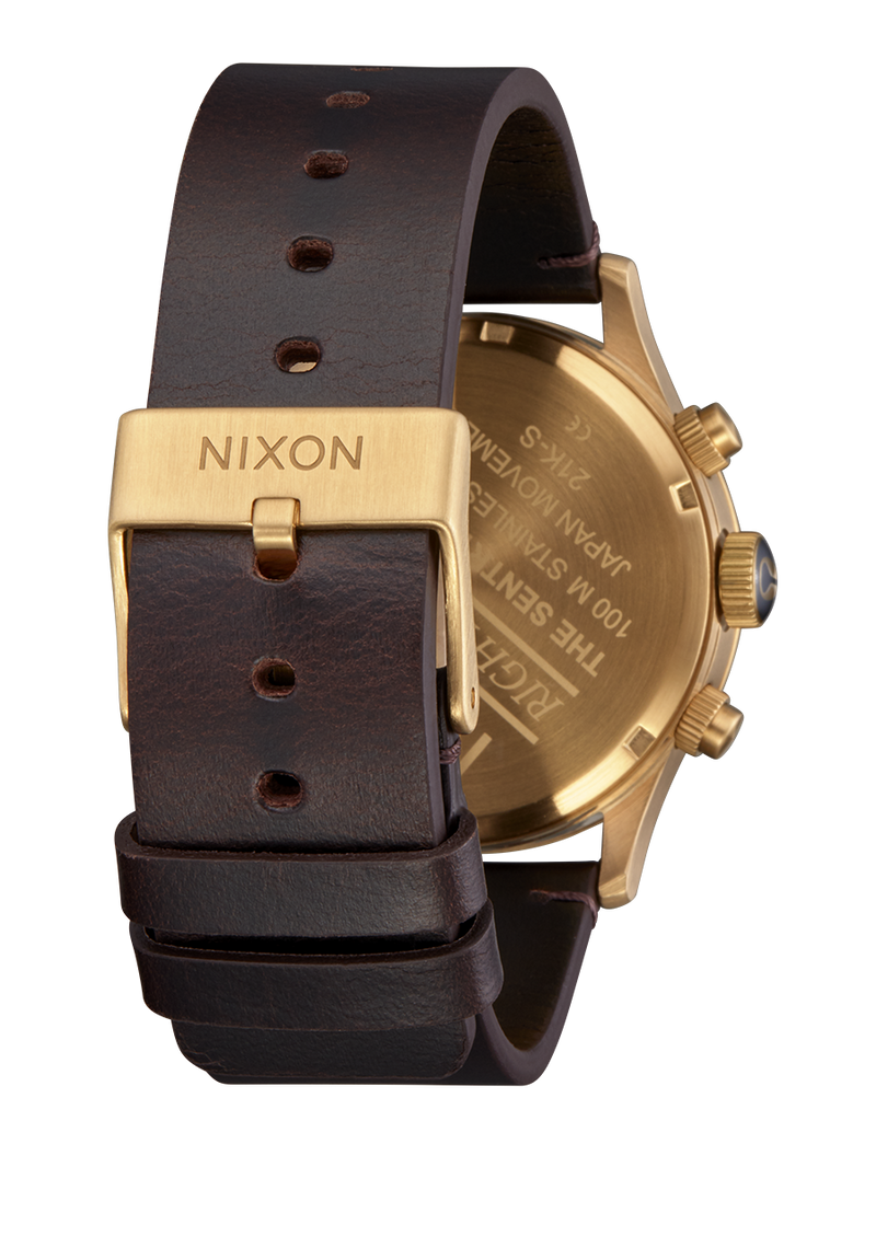 Nixon Sentry Chrono Leather Black Dial Mens Watch A405-5033-00