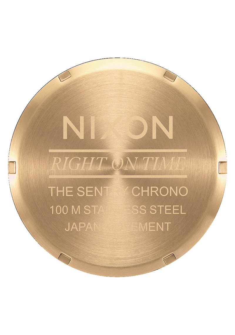 Nixon Sentry Chrono Leather Black Dial Mens Watch A405-5033-00