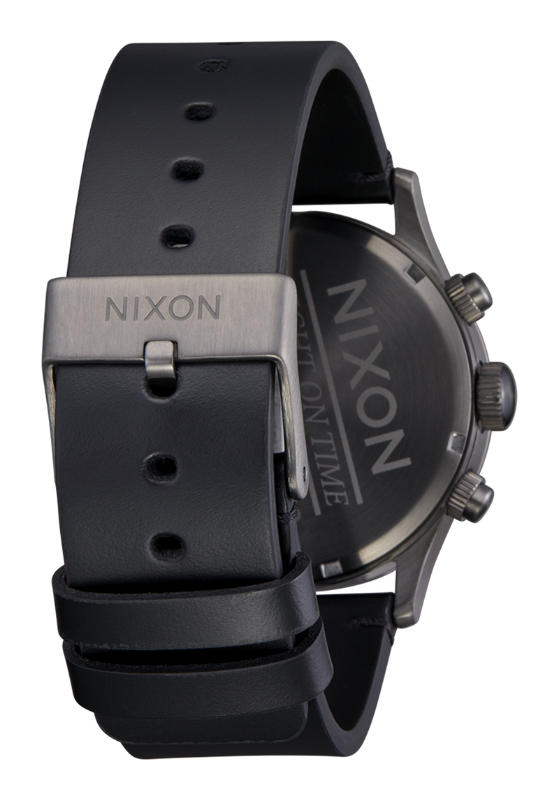 Nixon Sentry Chrono Leather Black Dial Mens Watch A405-680-00