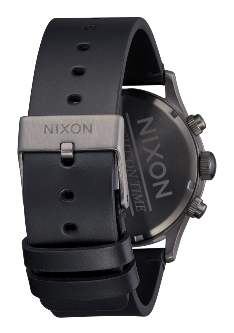 Nixon Sentry Chrono Leather Black Dial Mens Watch A405 680 00