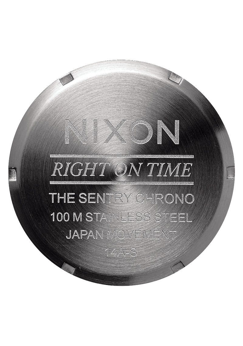 Nixon Sentry Chrono Leather Black Dial Mens Watch A405-680-00