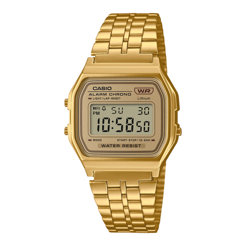 Casio Vintage Digital Gold Stainless Steel Watch A158WETG-9A