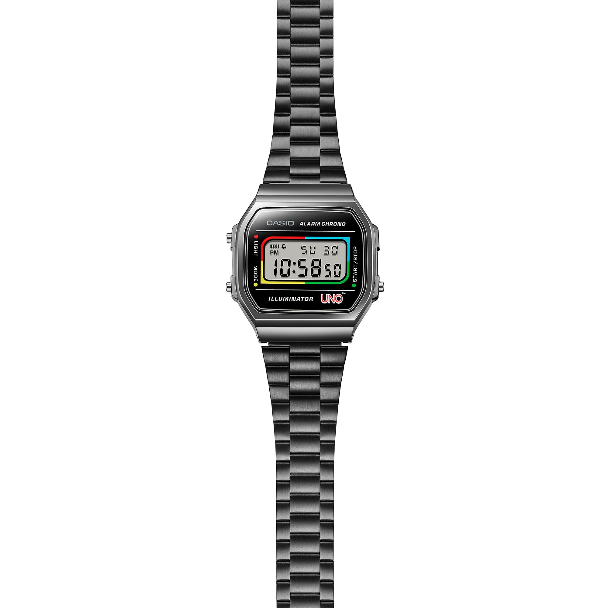 Casio Vintage UNO Colaboration Stainless Steel Watch A168WEUC-1A