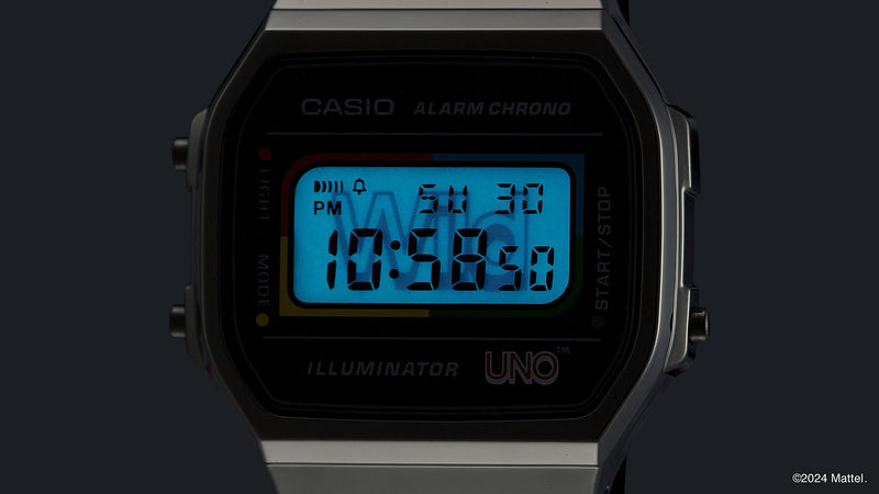 Casio Vintage UNO Colaboration Stainless Steel Watch A168WEUC-1A
