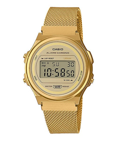 Casio Vintage Digital Gold Stainless Steel Watch A171WEMG-9A