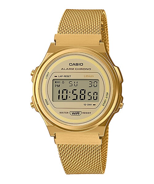 Casio Vintage Digital Gold Stainless Steel Watch A171WEMG-9A