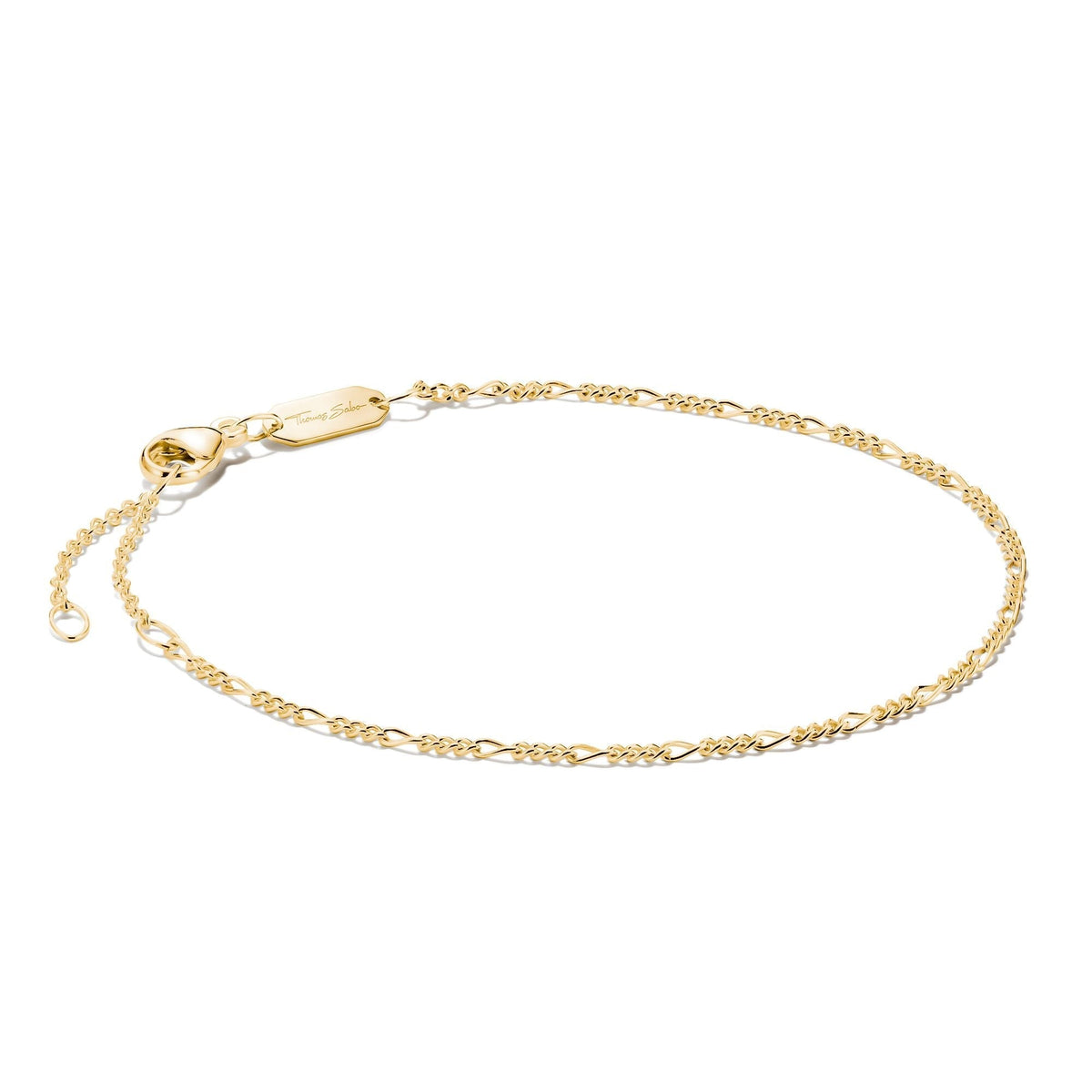 Thomas Sabo Gold-Tone Stainless Steel Figaro Bracelet 1.4mm TA2207SY-19 TA2207SY-19 front packshot