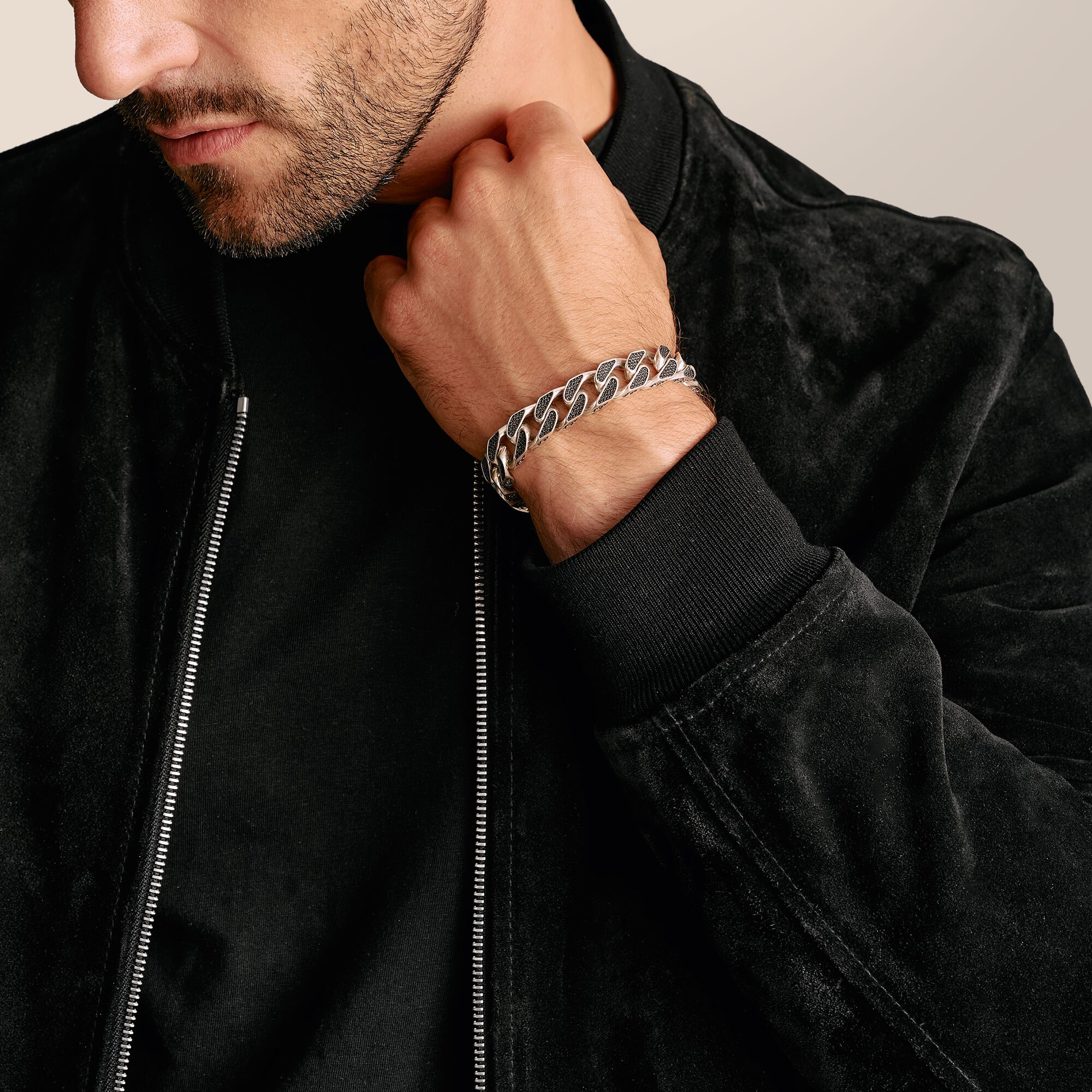 THOMAS SABO Black PavÃ© Bracelet Rebel Icons