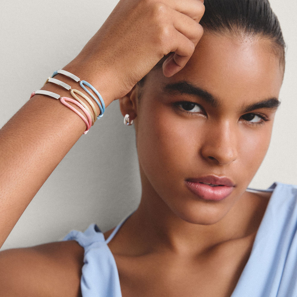 Thomas Sabo Textile bracelet beige