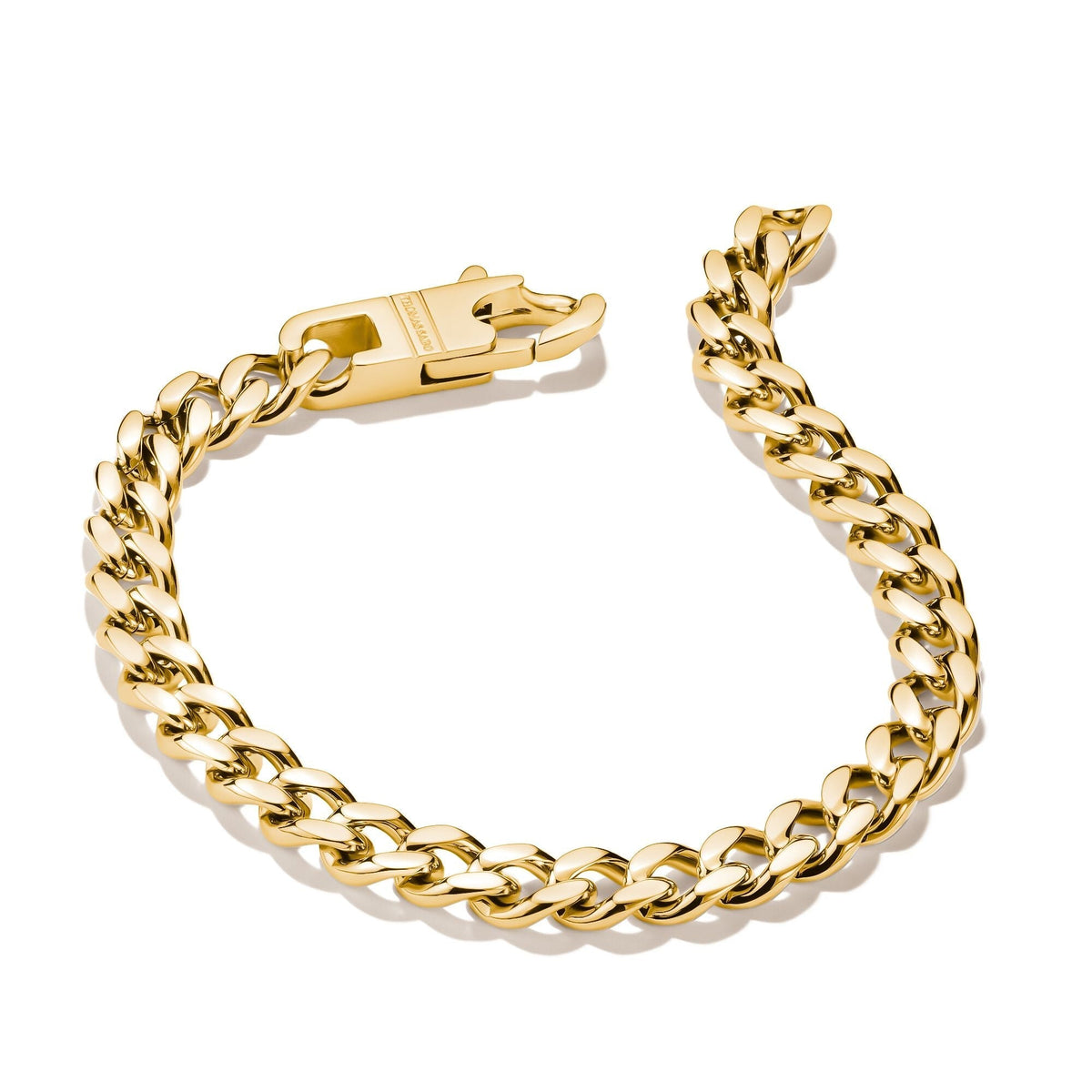 Thomas Sabo Gold-Tone Stainless Steel Curb Chain Bracelet 7mm TA2251SY-16 view 2