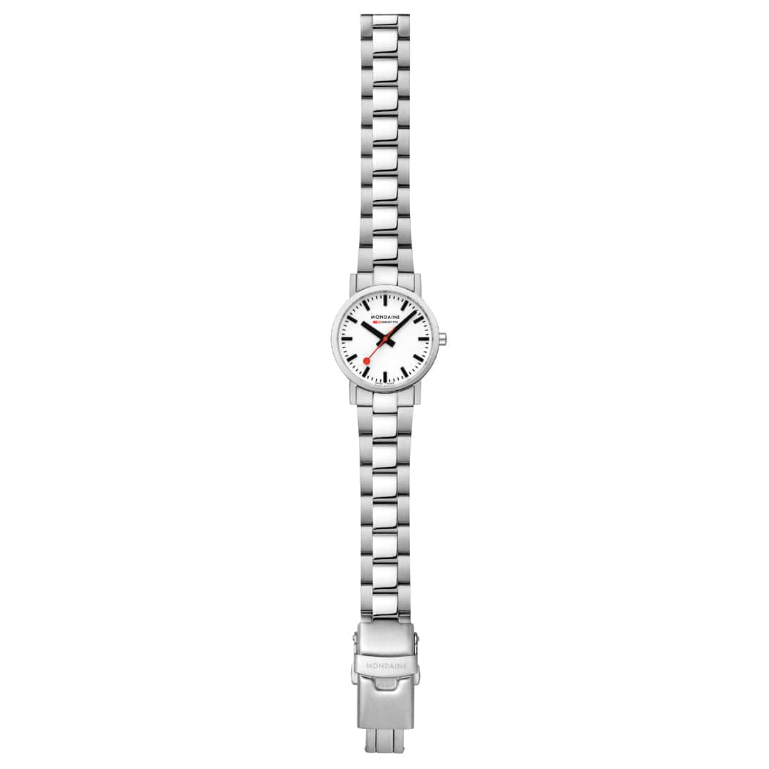 Mondaine Classic 30 mm White Dial Stainless Steel Watch A658.30323.11SBJ