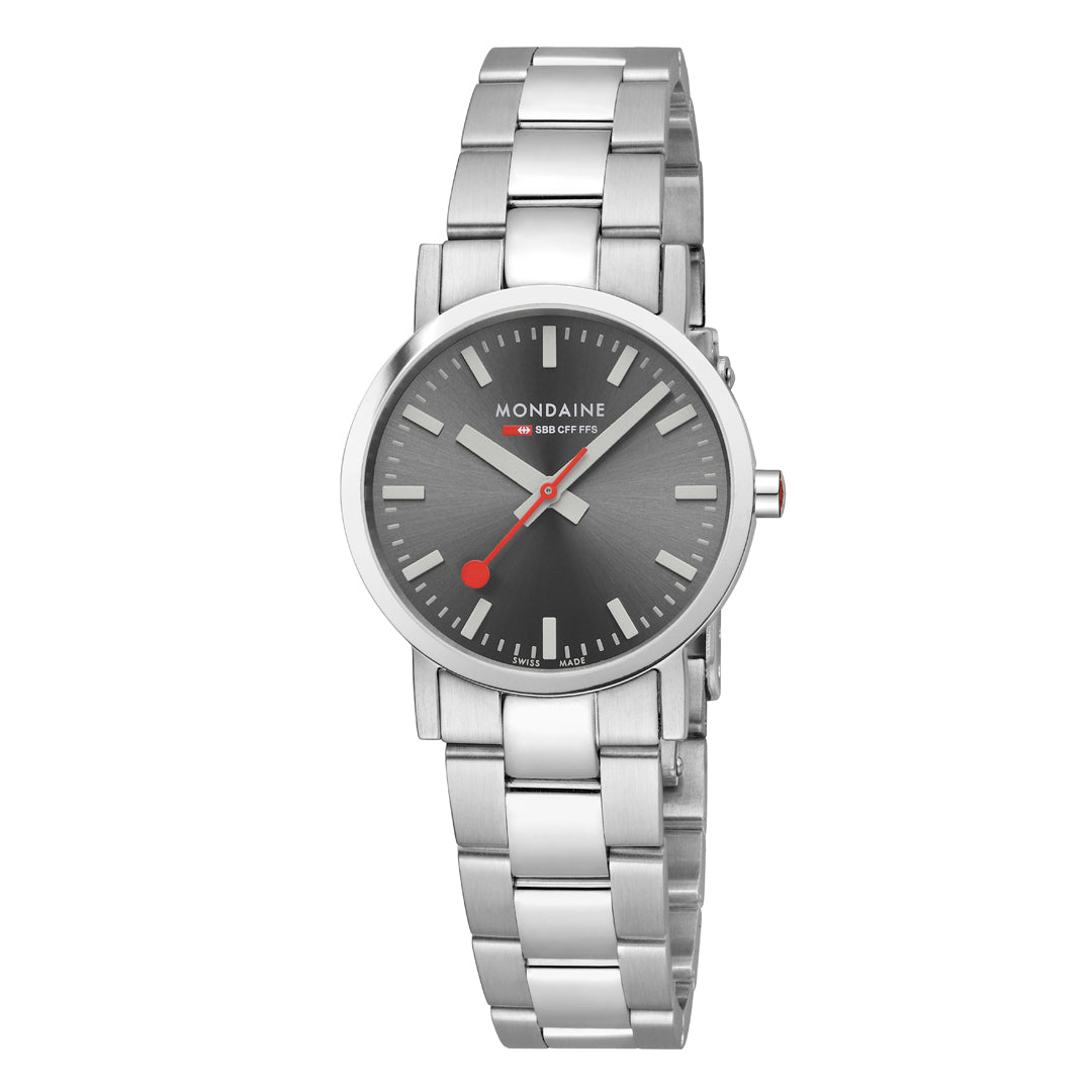 Mondaine Classic Silver Stainless Steel 30 mm Watch A658.30323.80SBJ