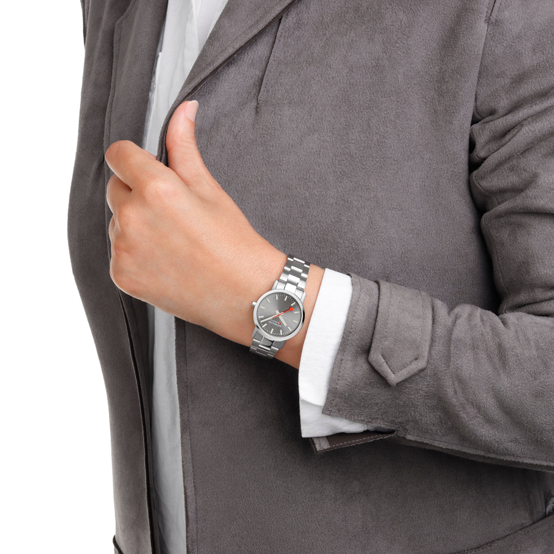 Mondaine Classic Silver Stainless Steel 30 mm Watch A658.30323.80SBJ