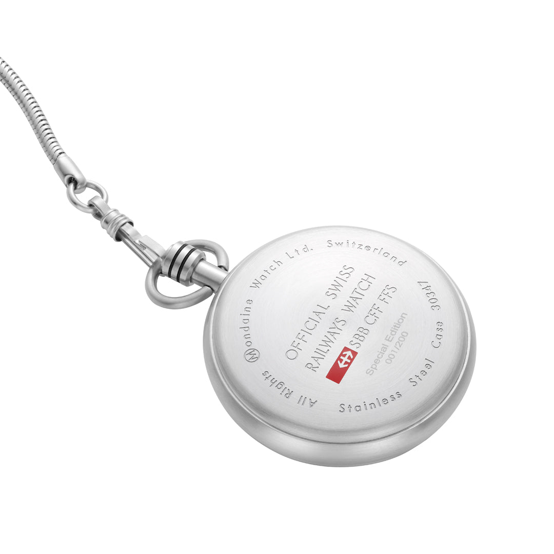 Mondaine Swiss Pocket Watch Special Edition 48mm Stainless Steel