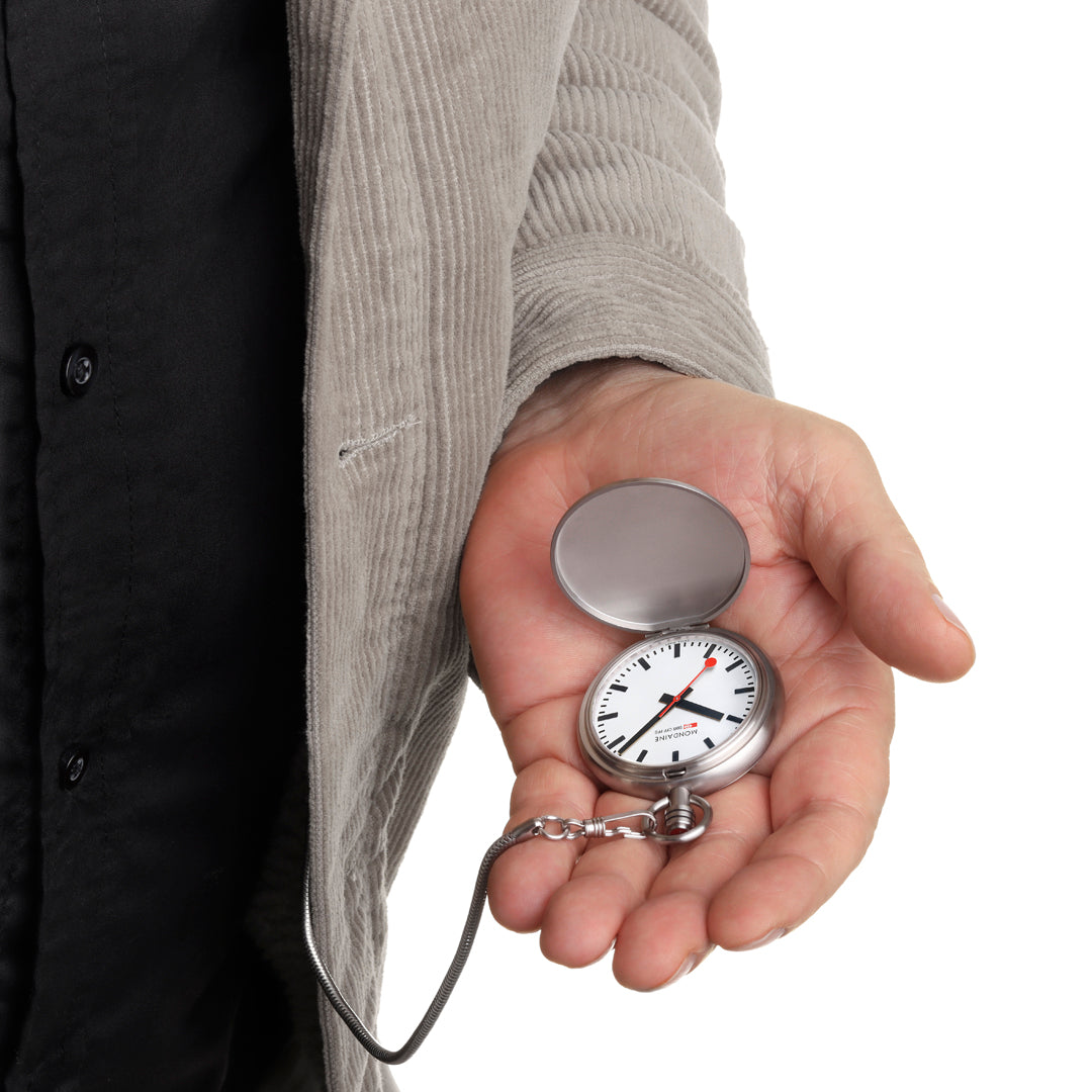 Mondaine Swiss Pocket Watch Special Edition 48mm Stainless Steel