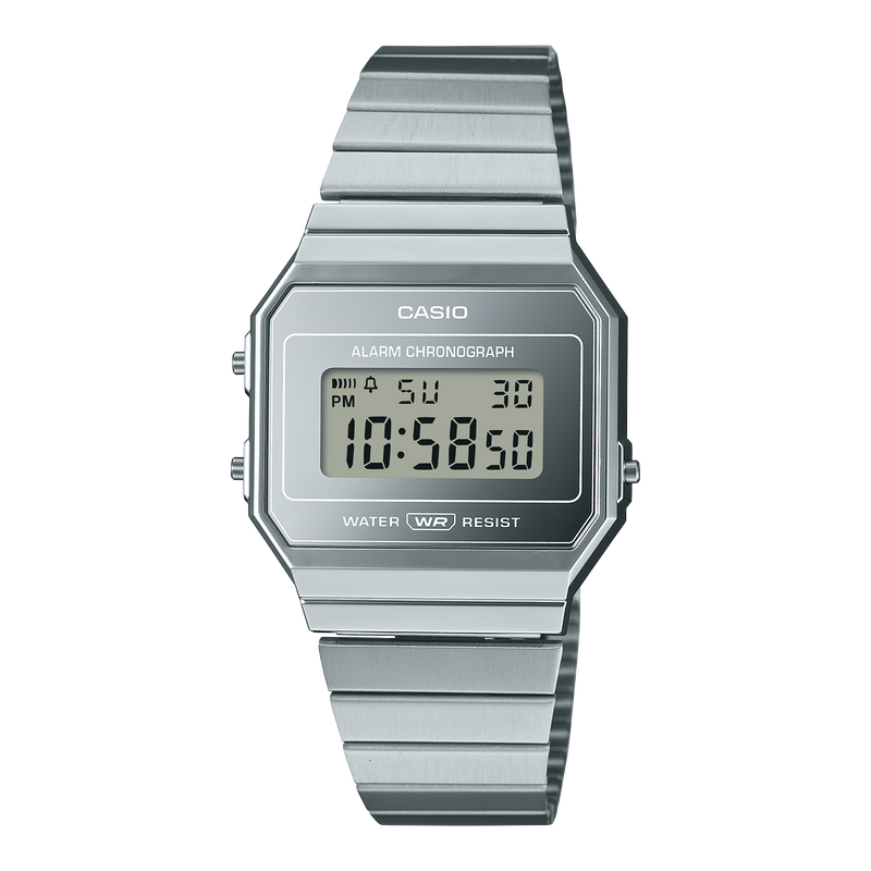 Casio Vintage Silver Dial Stainless Steel Watch A700WEV-7A