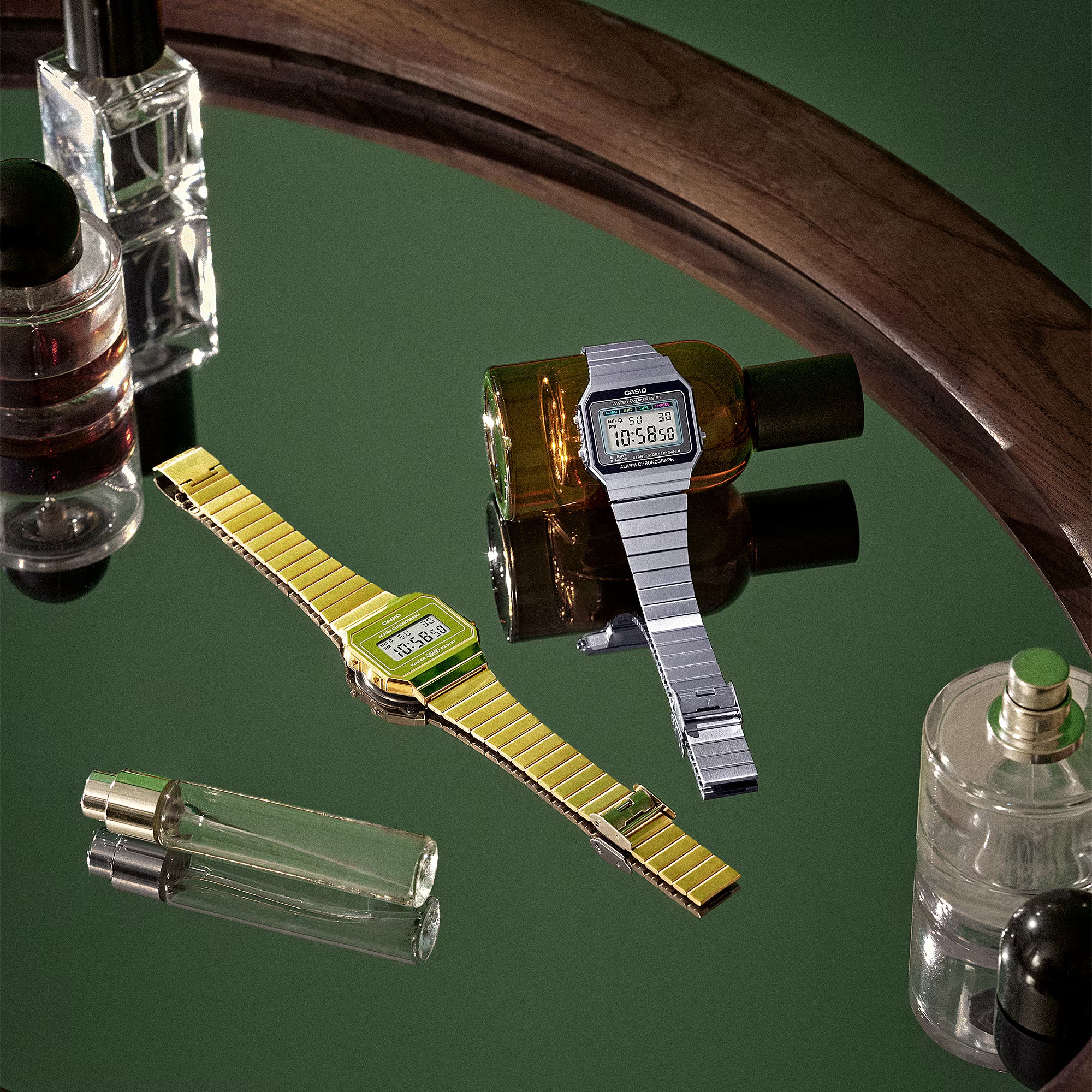 Casio Vintage Silver Dial Stainless Steel Black Dial Watch A700W-1A