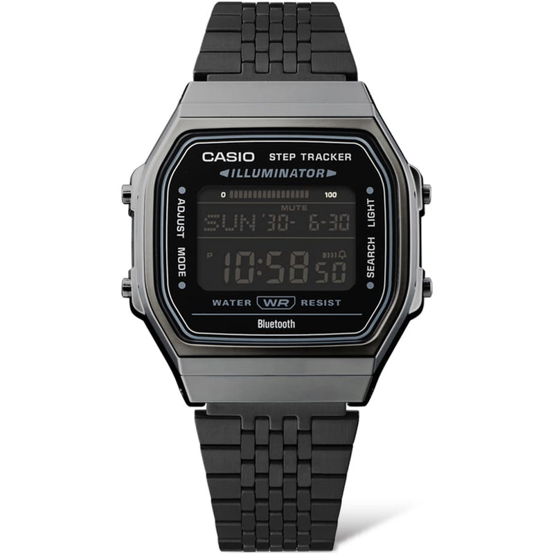 Casio Vintage Black Stainless Steel Watch ABL100WEGG-1B