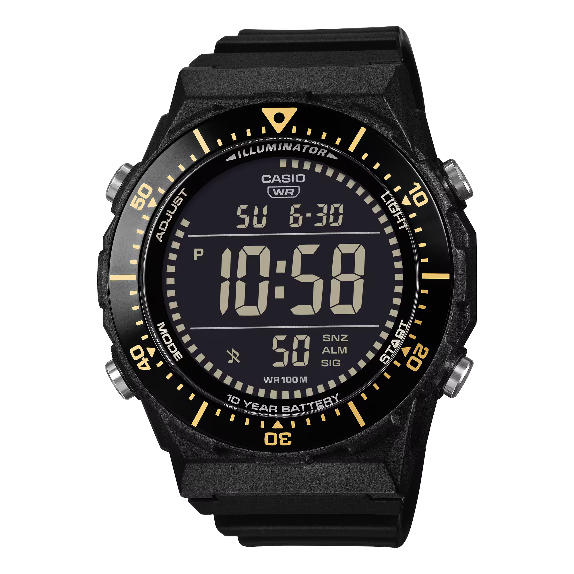 Casio Digital Black Resin Band Men's Watch AE1700H-1B