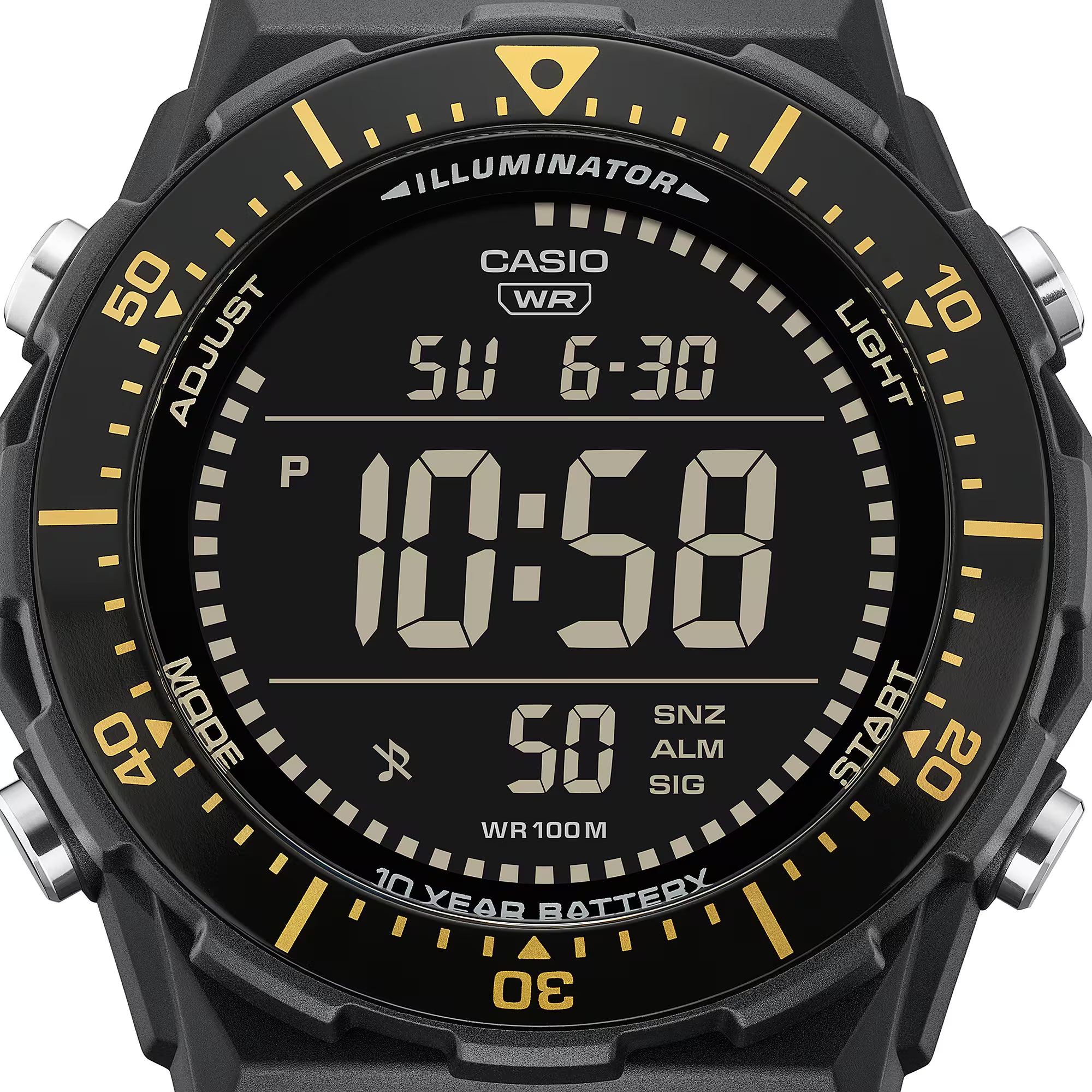 Casio Digital Black Resin Band Men's Watch AE1700H-1B