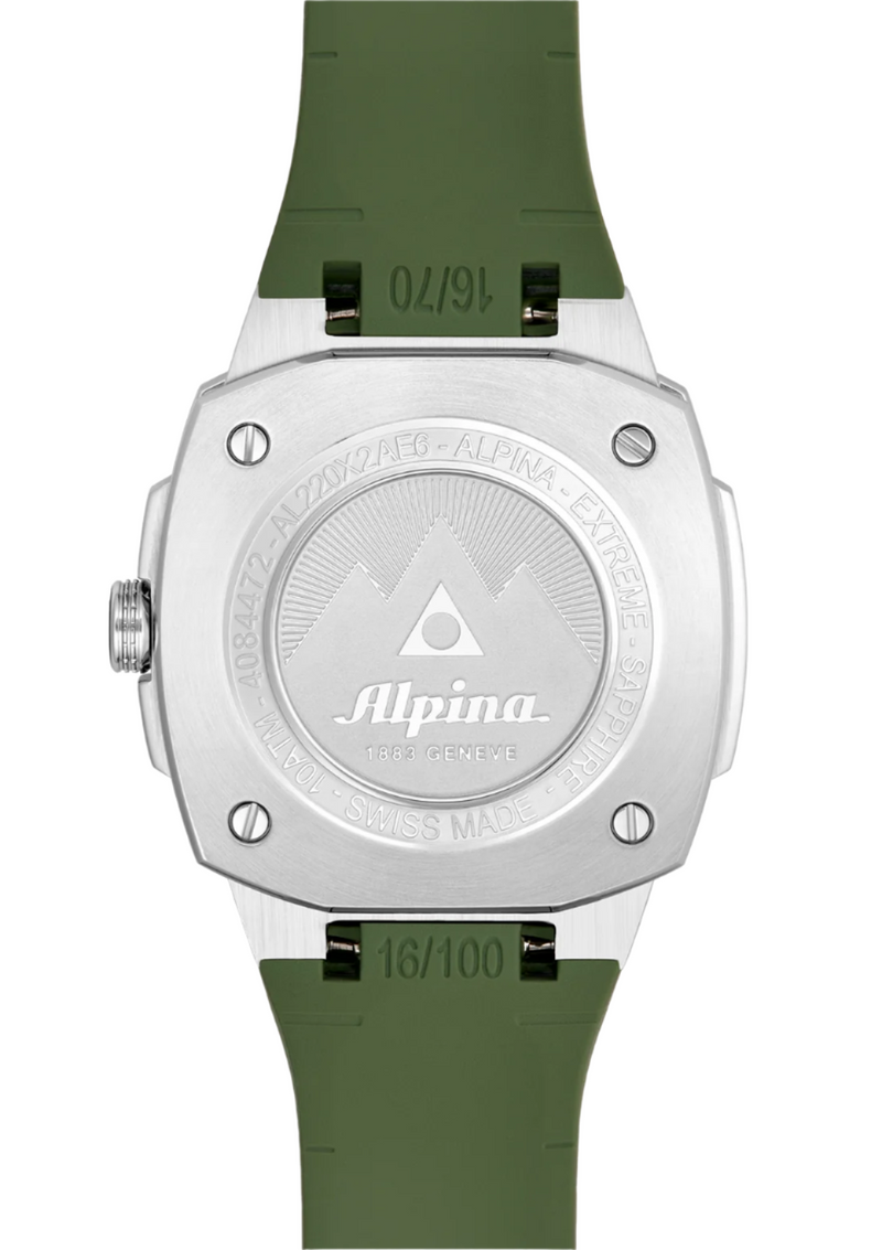 Alpina Alpiner Green Dial Rubber Strap Watch AL-220K2AE6