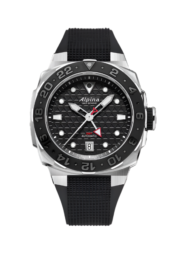 Alpina Seastrong Diver Extreme Automatic Black Dial Rubber Band Watch AL-560B3VE6