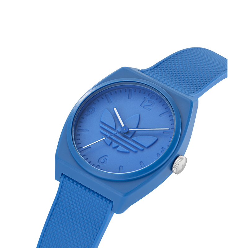 Adidas Project Two 38 Blue Dial Resin Watch AOST22033