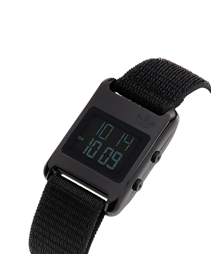 Adidas Originals Digital Retro Watch Black Resin AOST23065