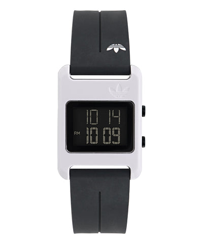 Adidas Originals Retro Pop One Black Silicone Strap Watch AOST23567