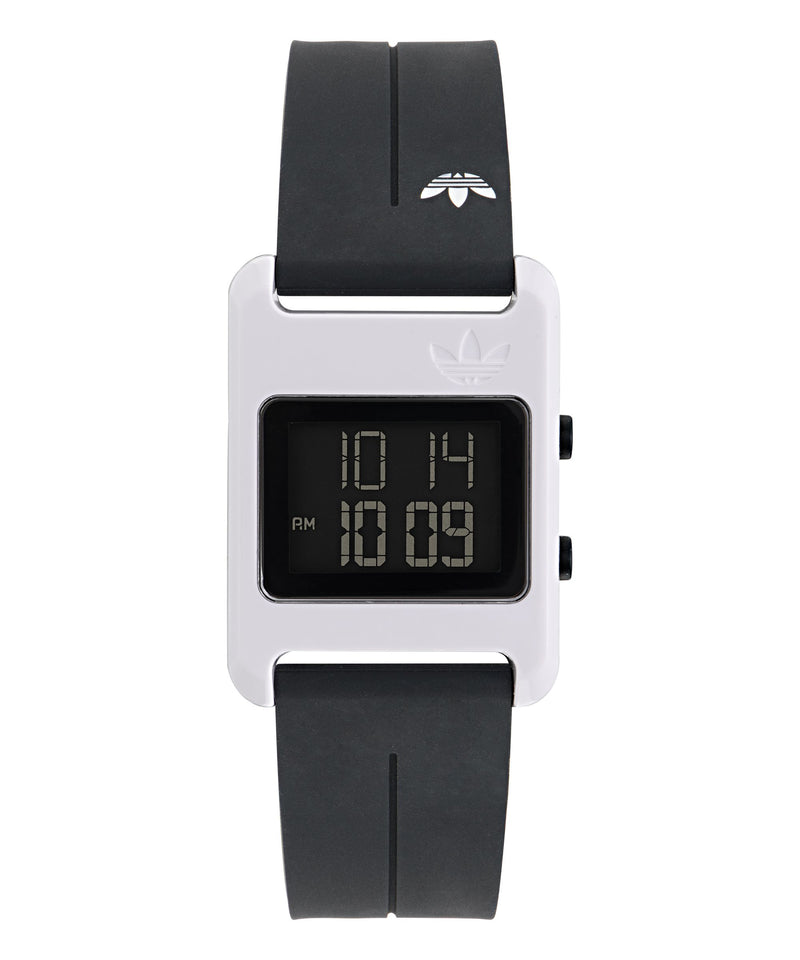 Adidas Originals Retro Pop One Black Silicone Strap Watch AOST23567