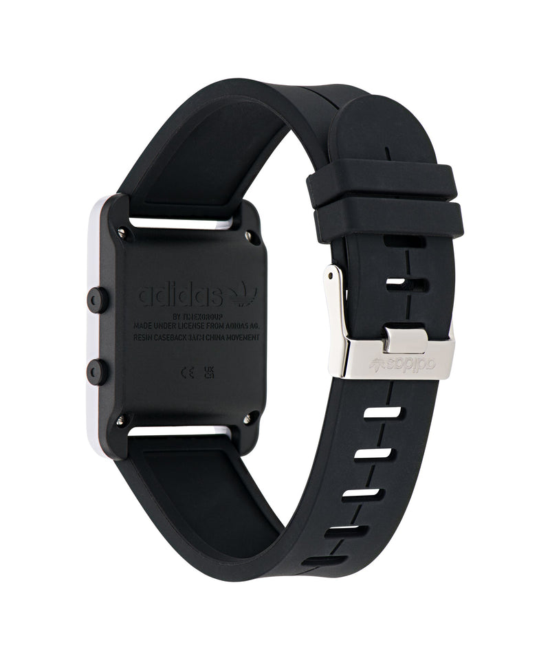 Adidas Originals Retro Pop One Black Silicone Strap Watch AOST23567
