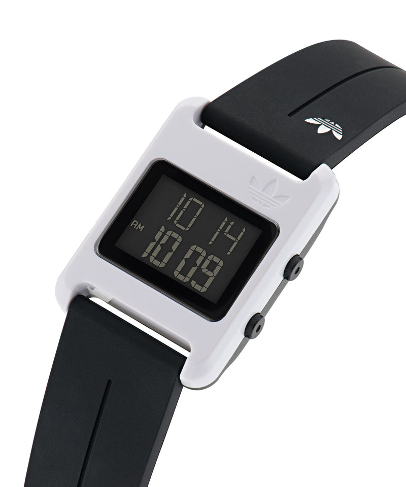 Adidas Originals Retro Pop One Black Silicone Strap Watch AOST23567