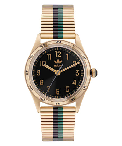 Adidas Code Four 42mm Black Dial Stainless Steel Watch AOSY22526
